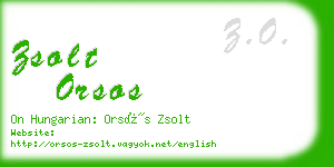 zsolt orsos business card